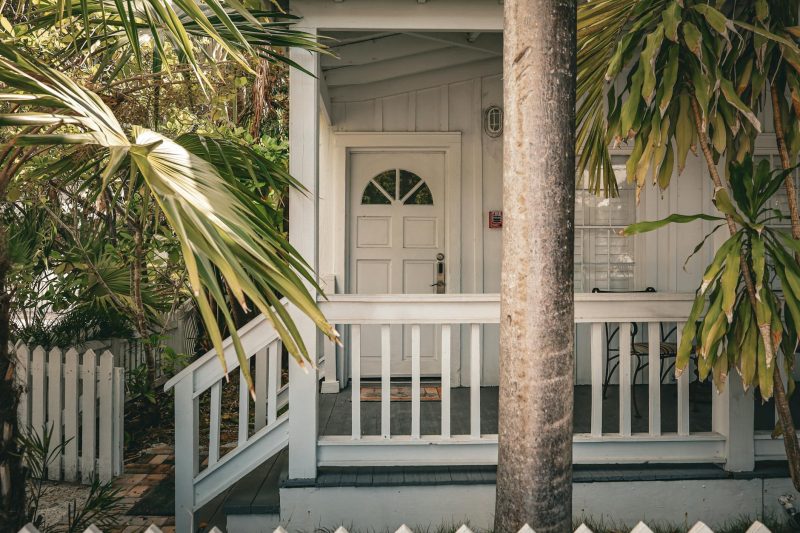 Blog 6 Charming tropical front porch with palm trees